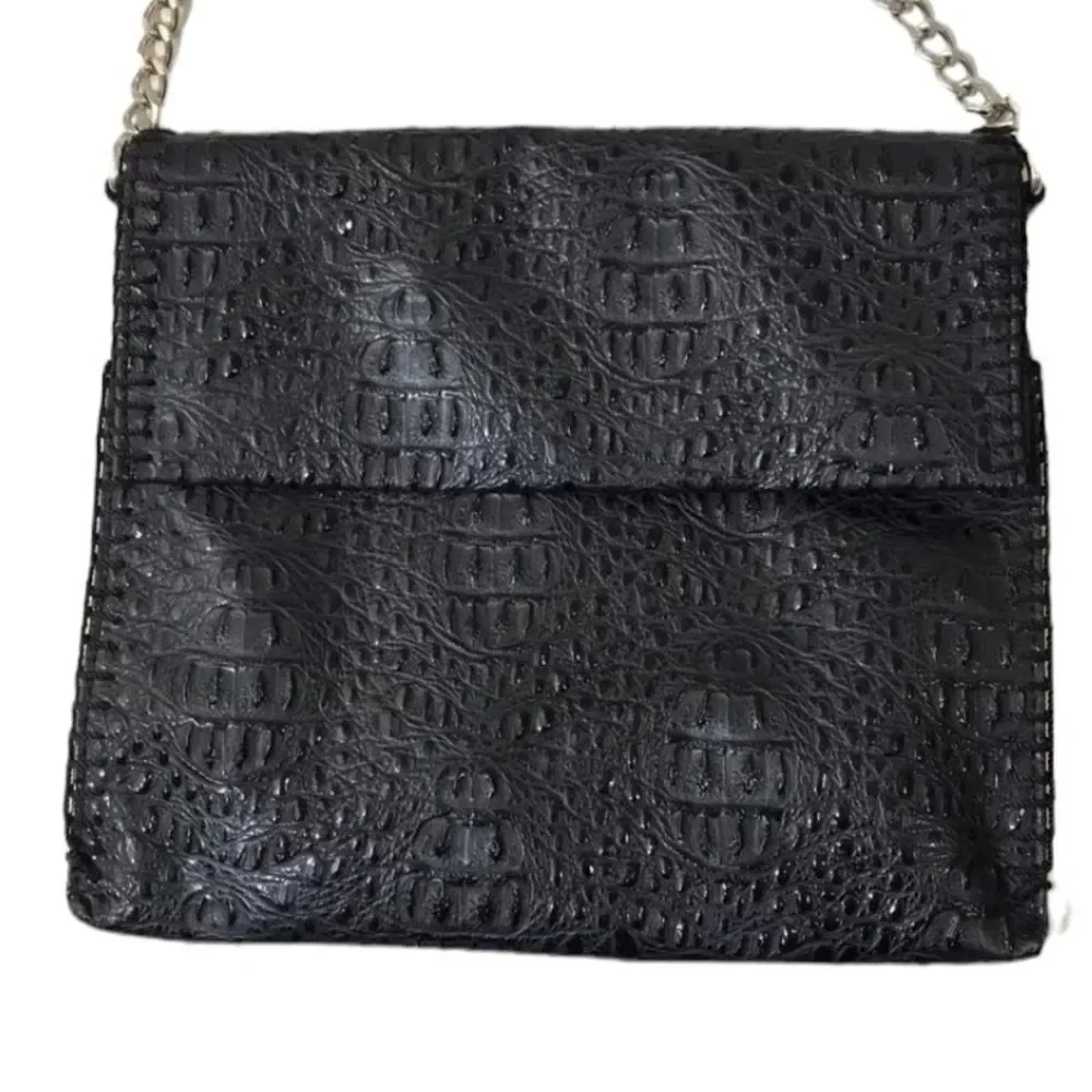 Chicos faux alligator leather Crossbody bag with heavy magnetic closure